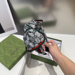 BOW HAIRBAND IN GRAY MONOGRAM CANVAS 414471