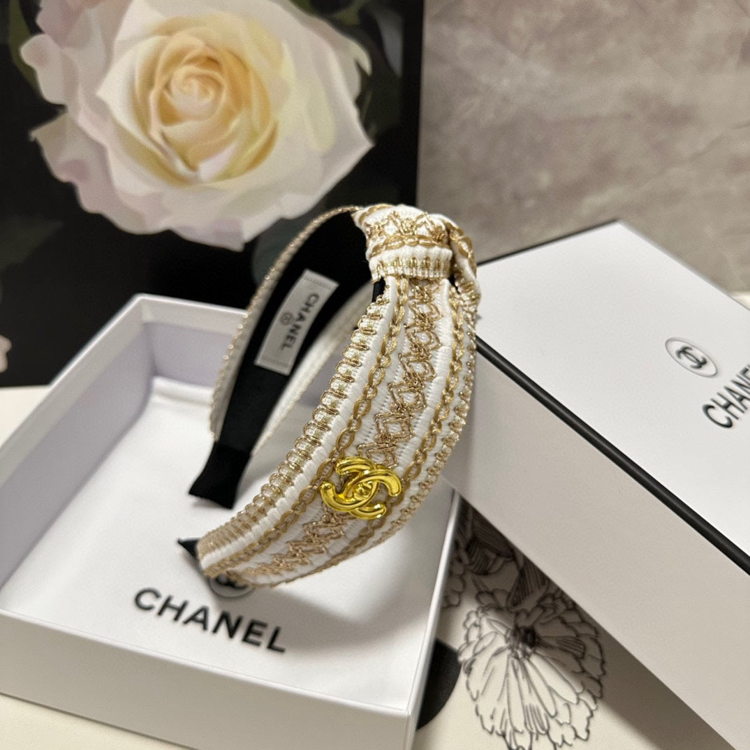 LIGHT YELLOW MIX WHITE FABRIC HEADBAND 168588