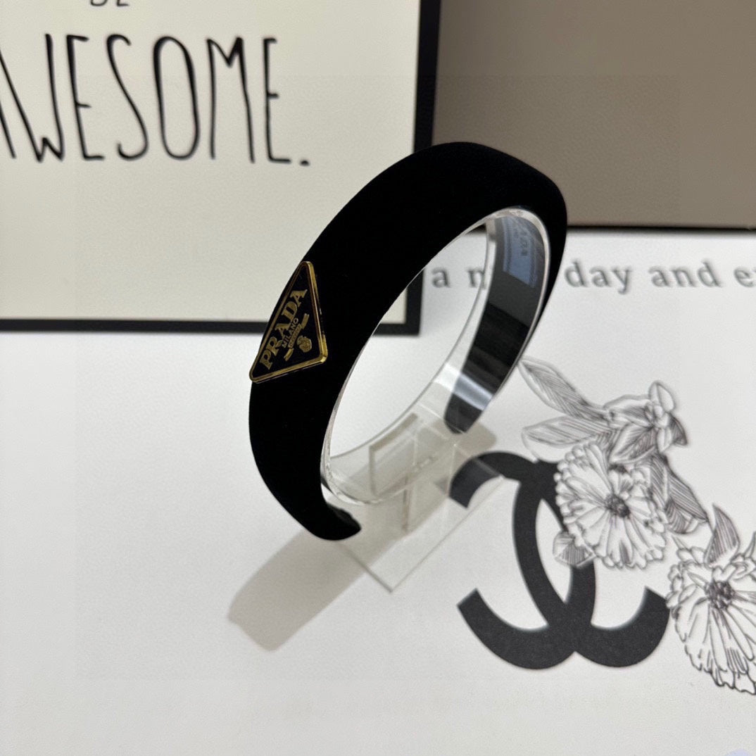 THICK HEADBAND IN BLACK VELVET 299364