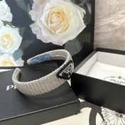 HAIRBAND IN PALE GRAY KNITTED WOOL 381467