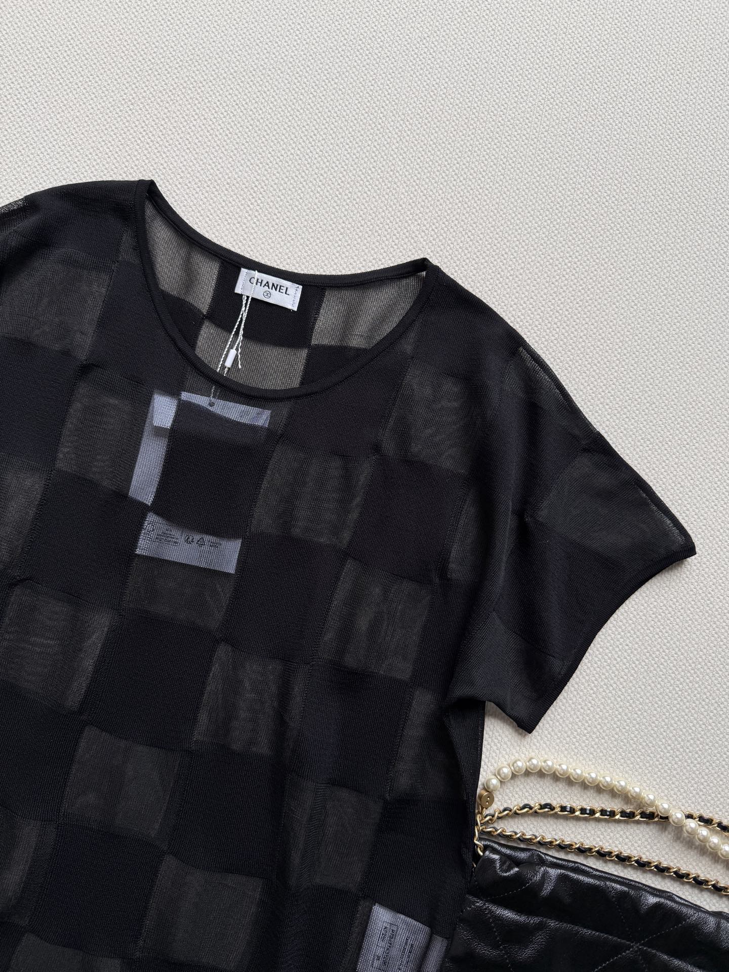 CHANEL 26S PLAID SHORT-SLEEVE SHIRT STYLE 1160