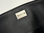 RODEO LARGE BAG 40 IN BLACK SMOOTH CALFSKIN SILVER HARDWARE