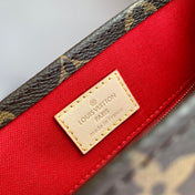 SAC PLAT 22 IN BROWN MONOGRAM COATED CANVAS AND CALFSKIN GOLD HARDWARE