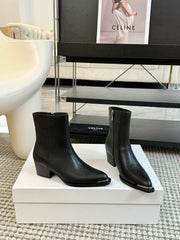 ANKLE BOOTS 45 MM IN BLACK CALFSKIN