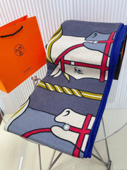BLANKET 180 CM IN COLORFUL LAMBSWOOL AND CASHMERE 256062