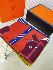 BLANKET 180 CM IN COLORFUL LAMBSWOOL AND CASHMERE 256063