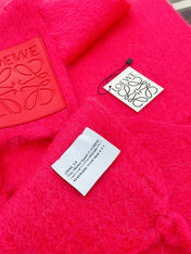 SCARF 200 CM IN CHERRY RED MOHAIR 379800