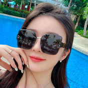 FIRST CRYSTAL SQUARE FRAME SUNGLASSES 55509 IN ACETATE