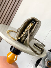 LOEWE 25S PUFFER GOYA BAG 23 IN KHAKI GREEN NAPPA LAMBSKIN