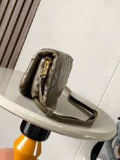 LOEWE 25S PUFFER GOYA BAG 20 IN KHAKI GREEN NAPPA LAMBSKIN
