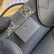 OPHIDIA GG 27 MEDIUM TOTE BAG BLACK DENIM