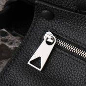 BOTTEGA VENETA 25S DIAGO 22 IN BLACK CALFSKIN SILVER HARDWARE