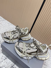 BALENCIAGA 25S 3XL SNEAKERS IN TAUPE GRAY MIX BLACK PU LEATHER