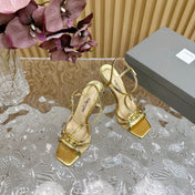 WHITNEY 10 CM SANDAL IN GOLD CALFSKIN