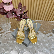 WHITNEY 10 CM SANDAL IN GOLD CALFSKIN