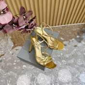 WHITNEY 10 CM SANDAL IN GOLD CALFSKIN