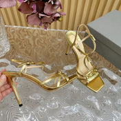 WHITNEY 10 CM SANDAL IN GOLD CALFSKIN