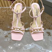 WHITNEY 10 CM SANDAL IN LIGHT PINK CALFSKIN