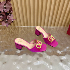 VALENTINO 25S HIGH-HEEL MULES 60 MM IN DARK PINK VELVET AND CALFSKIN WITH GOLD HARDWARE