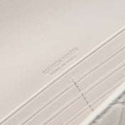 BV Long Clutch Andiamo 31 White Leather Ghw