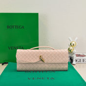 BV Long Clutch Andiamo 31 Pink Leather Ghw