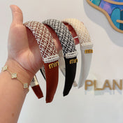 HEADBAND IN BLACK TWEED AND SILK 262052