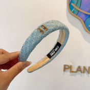 SIMPLE HAIRBAND IN SKY BLUE TWEED 282731