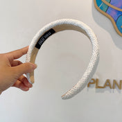 SIMPLE HAIRBAND IN WHITE TWEED 282733