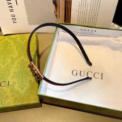 NARROW HAIRBAND IN BLACK MIX RED FABRIC 395356