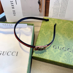 NARROW HAIRBAND IN BLACK MIX RED FABRIC 395356