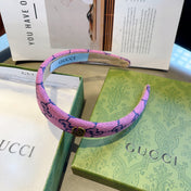 HEADBAND IN PINK MONOGRAM CANVAS 420624