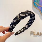 THICK HAIR BAND IN NAVY BLUE KINITTED FABRIC 420636