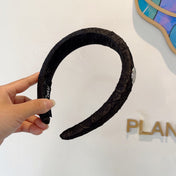 THICK HEADBAND IN BLACK FABRIC 432779