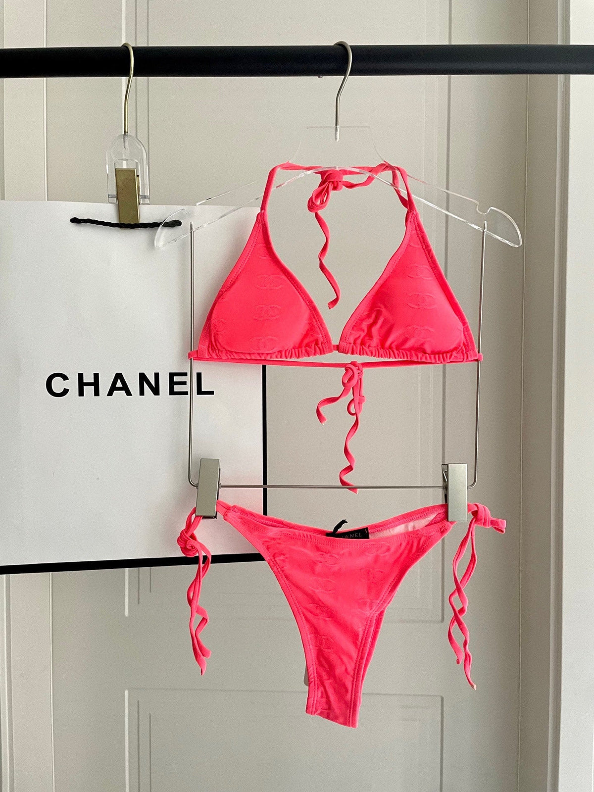 CC BIKINI SWIMSUIT SET IN PINK 627833