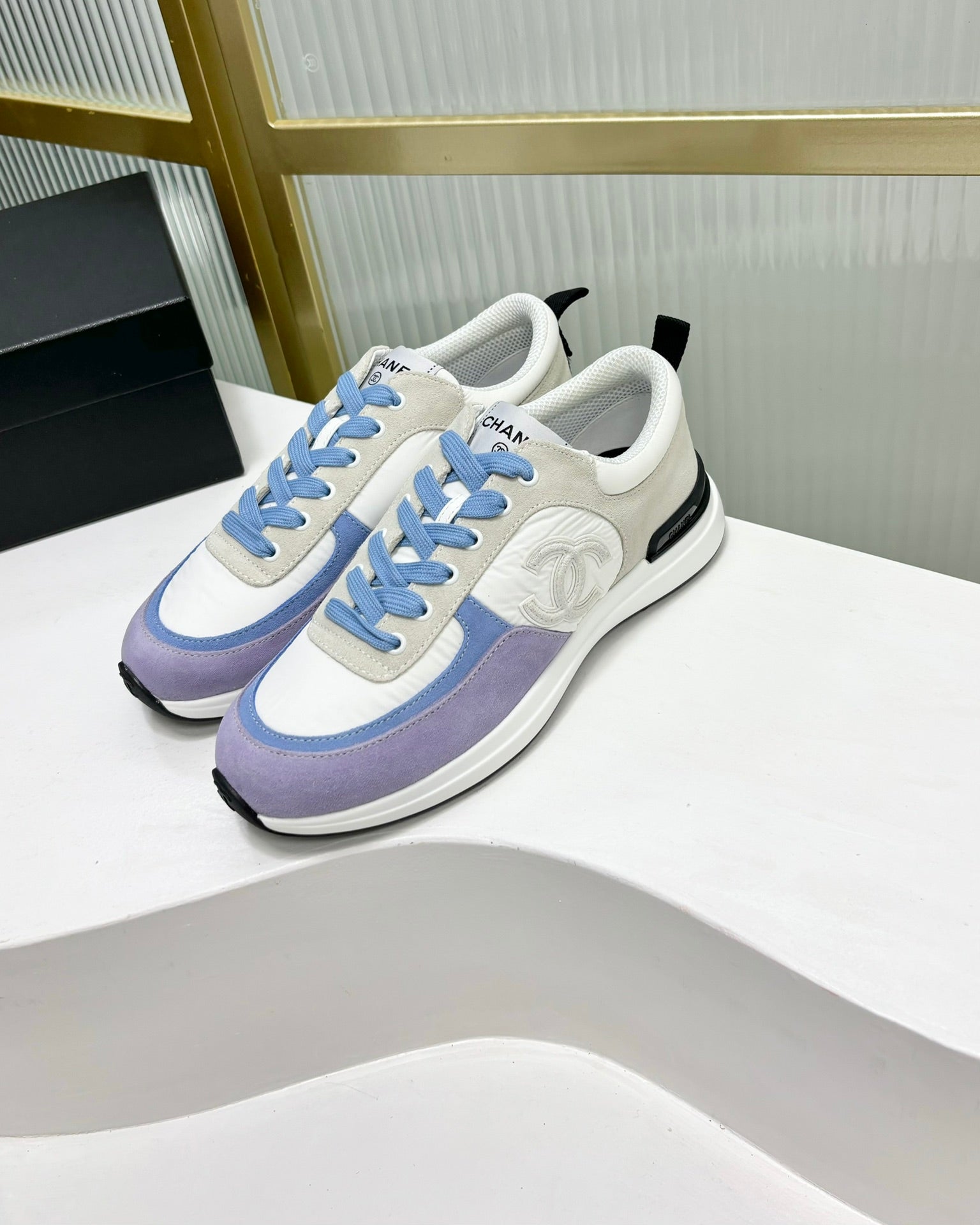 SNEAKER IN AMETHYST PURPLE MIX GREY SUEDE