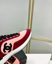 SNEAKER IN LIGHT PINK MIX CHERRY RED SUEDE