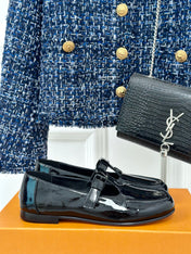 LV WOMEN SOHO FLAT MARY JANE IN BLACK CALFSKIN