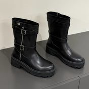 MAJOR ANKLE BOOT IN BLACK CALFSKIN