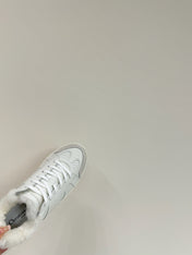 STAR SNEAKER WHITE CALFSKIN AND SUEDE CALFSKIN WITH SHEARLING LINING