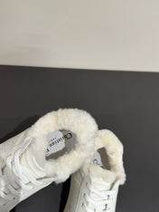 STAR SNEAKER WHITE CALFSKIN AND SUEDE CALFSKIN WITH SHEARLING LINING