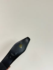BALLERINA FLATS IN BLACK SATIN