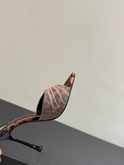 YSL HIGH HEEL 25S 100 MM IN LEOPARD PRINT LAMBSKIN