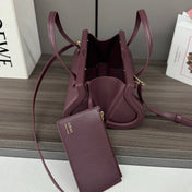 CYLINDER BAG 25 IN WINE PURPLE CALFSKIN