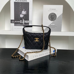 CHANEL 25S HOBO BAG 22 IN BLACK CAVIAR LEATHER