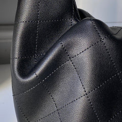 CHANEL 25S HOBO BAG 32 IN BLACK LAMBSKIN