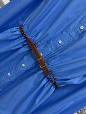 MIUMIU LONG SLEEVE SHIRT DRESS WITH COLLAR AND WAIST TIE 268852