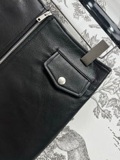 PRADA SHORT LEATHER SKIRT WITH ZIPPER 274475
