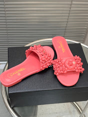 SLIPPERS CAMELLIA IN PINK CALFSKIN