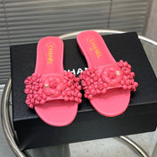 SLIPPERS CAMELLIA IN PINK CALFSKIN