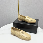 CC LOAFER 25S IN WARM BEIGE LAMBSKIN WITH GOLD HARDWARE